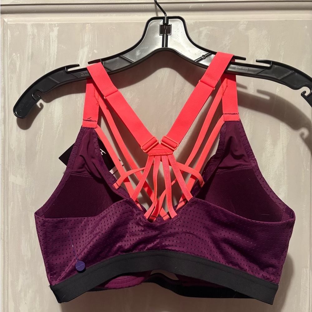 Women's Strappy Sports Bra - Purple and Pink